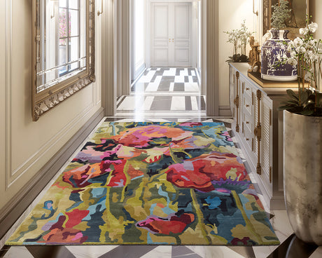 Tapis de salon coloré floral - Salgueiro rugs - Souffle d'Intérieur