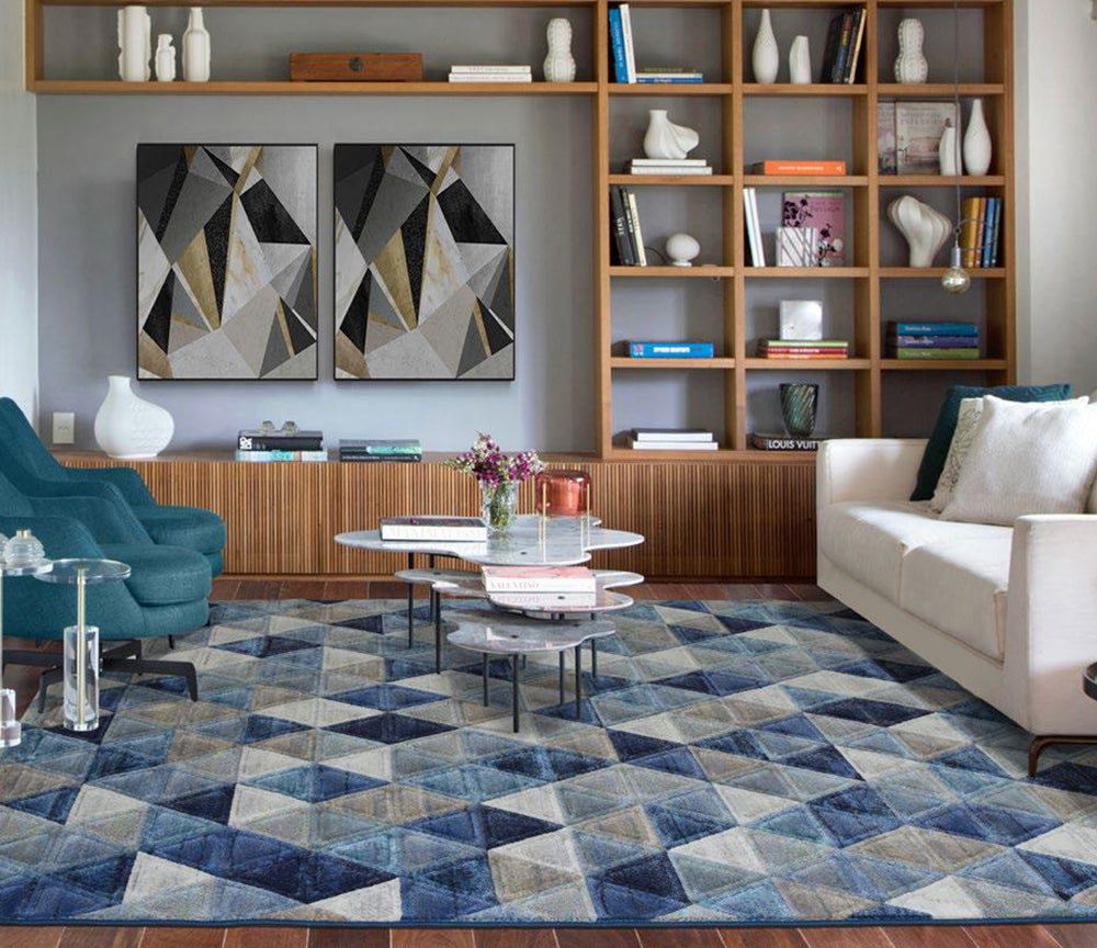 Tapis salon geometrique multicolore - Salgueiro rugs - Souffle d'Intérieur