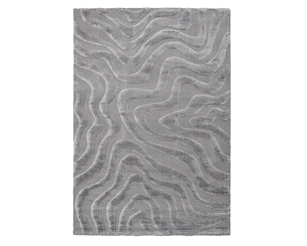 Tapis salon gris foncé épais - Salgueiro rugs - Souffle d'Intérieur