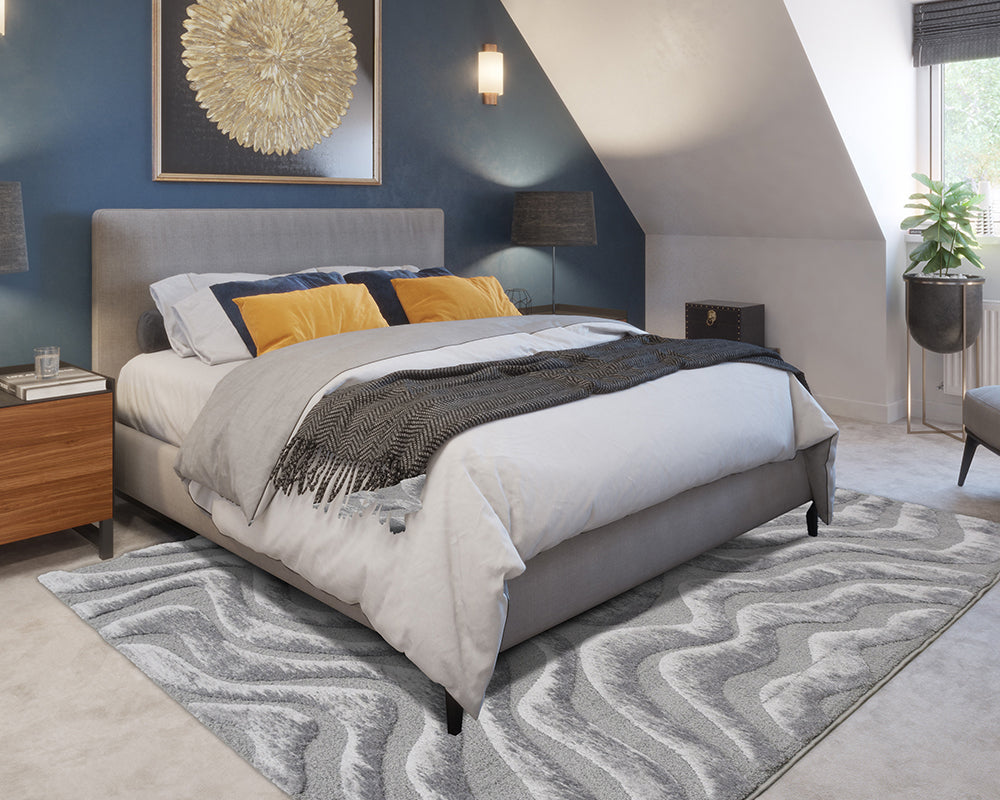 Tapis salon gris foncé épais - Salgueiro rugs - Souffle d'Intérieur