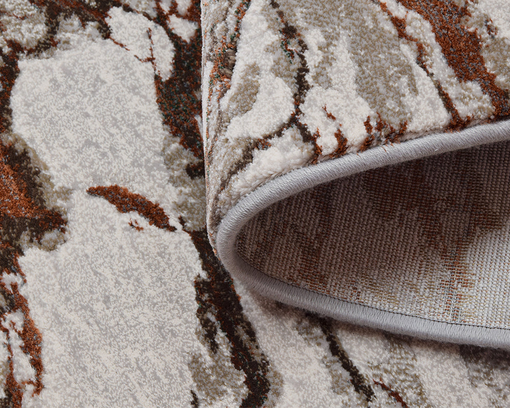 Tapis salon marron beige style peinture - Salgueiro rugs - Souffle d'Intérieur