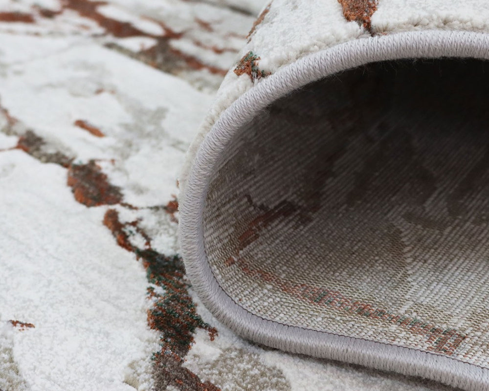 Tapis salon marron beige style peinture - Salgueiro rugs - Souffle d'Intérieur