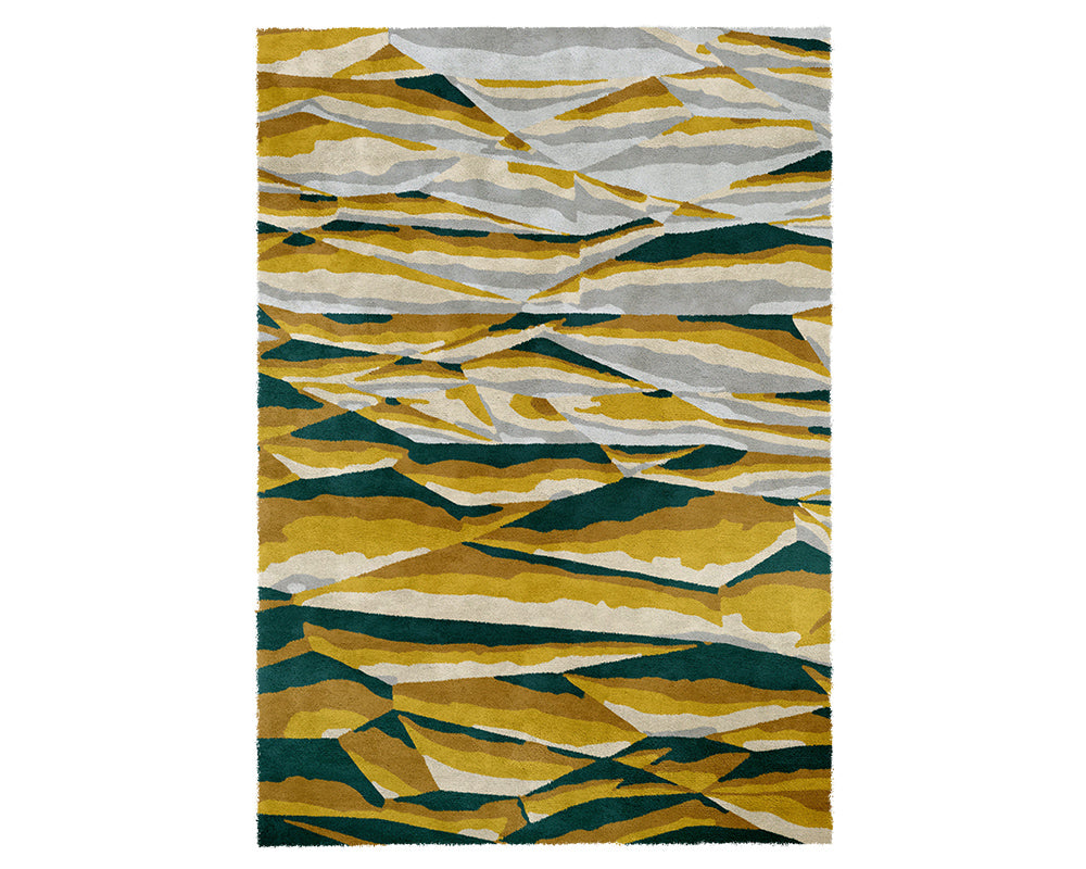 Tapis de salon moderne style peinture vert - Salgueiro rugs - Souffle d'Intérieur