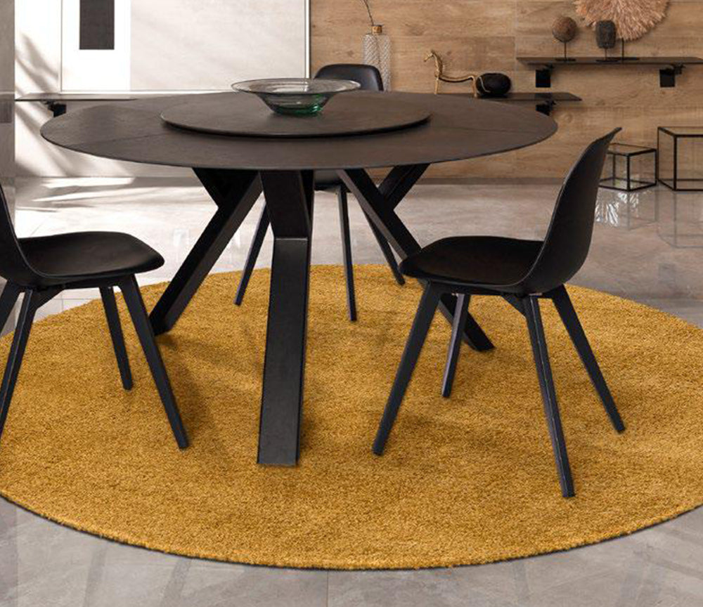 Tapis salon moutarde uni - Salgueiro rugs - Souffle d'Intérieur