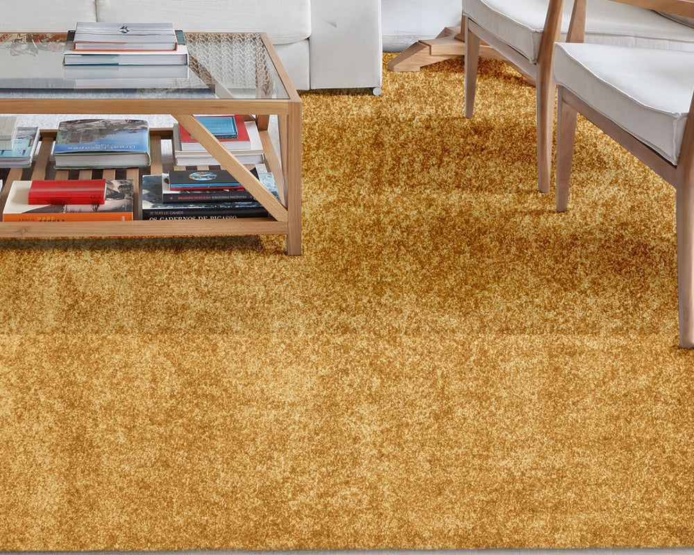 Tapis salon moutarde uni - Salgueiro rugs - Souffle d'Intérieur