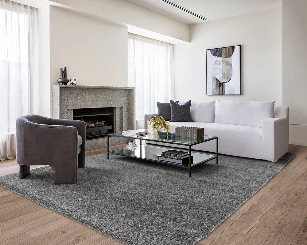 Tapis salon uni gris foncé - Salgueiro rugs - Souffle d'Intérieur