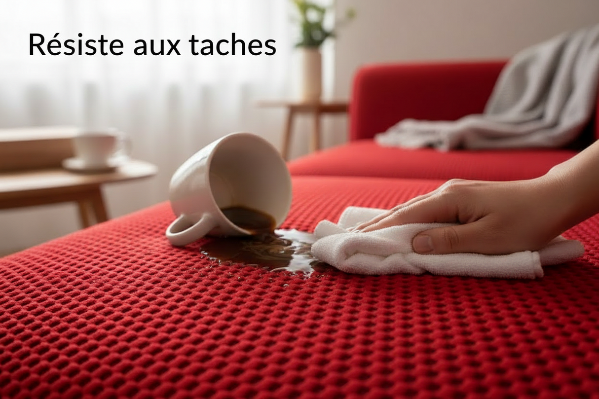 Traitement anti-tache - canapé rouge Albatros