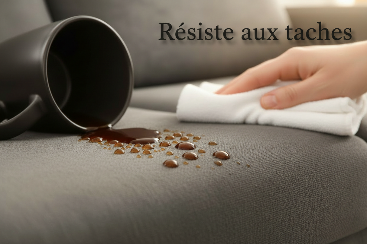 Canapé convertible gris rapido - Tissu anti-tache facile d'entretien