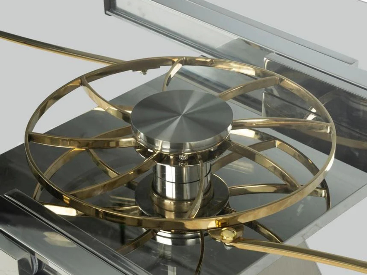 Extendable glass table 137x90cm - Clock