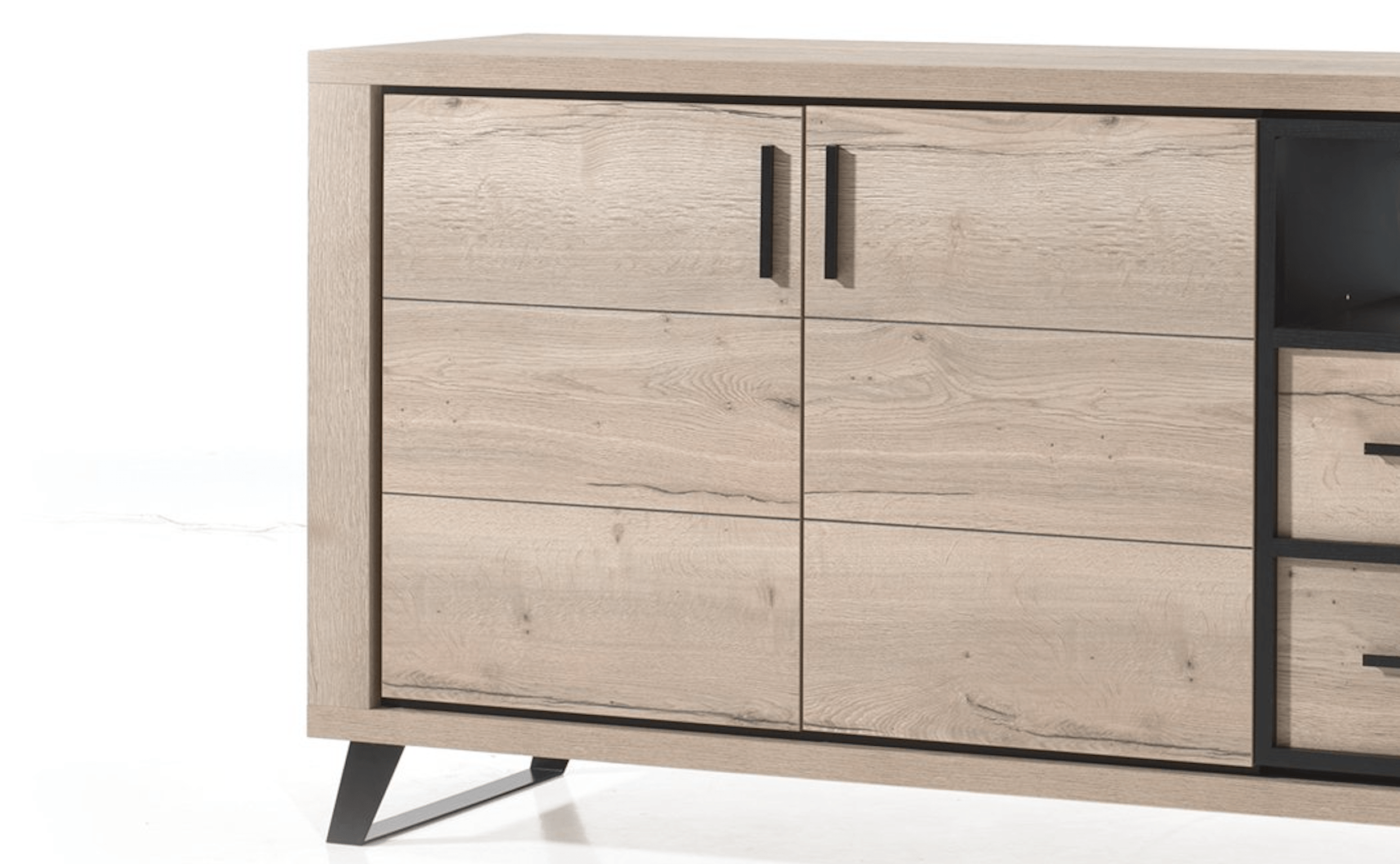Buffet contemporain moderne bois pieds métal design - SOUFFLE D'intérieur