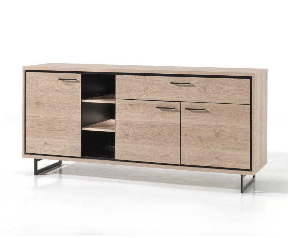 Buffet contemporain moderne en bois pieds métal design - Elvy