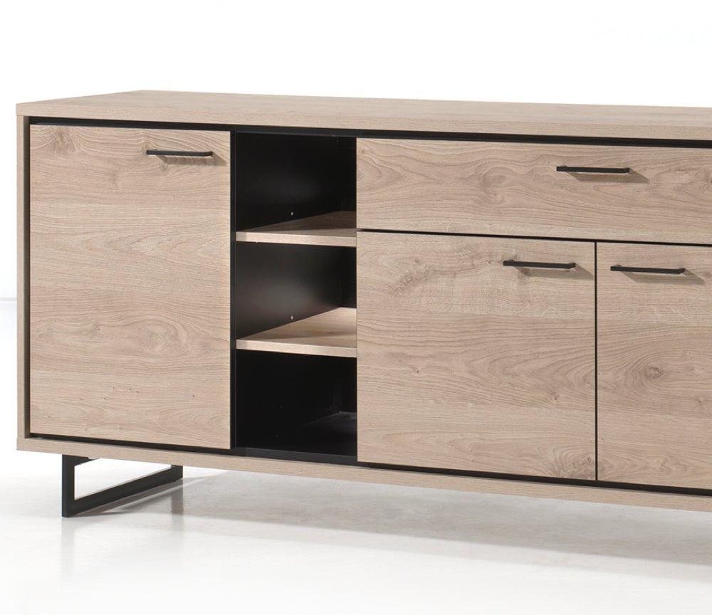 Buffet contemporain moderne en bois pieds métal design - Elvy