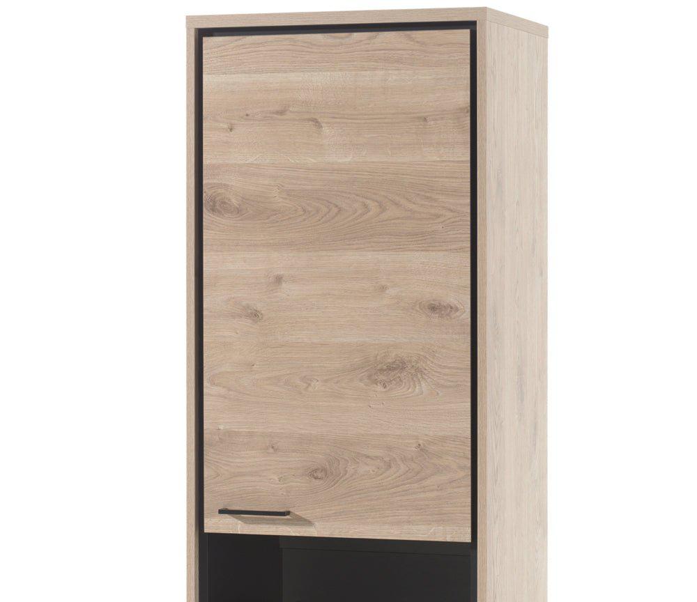 Buffet haut bois clair colonne design pieds métal - SOUFFLE D'INTERIEUR