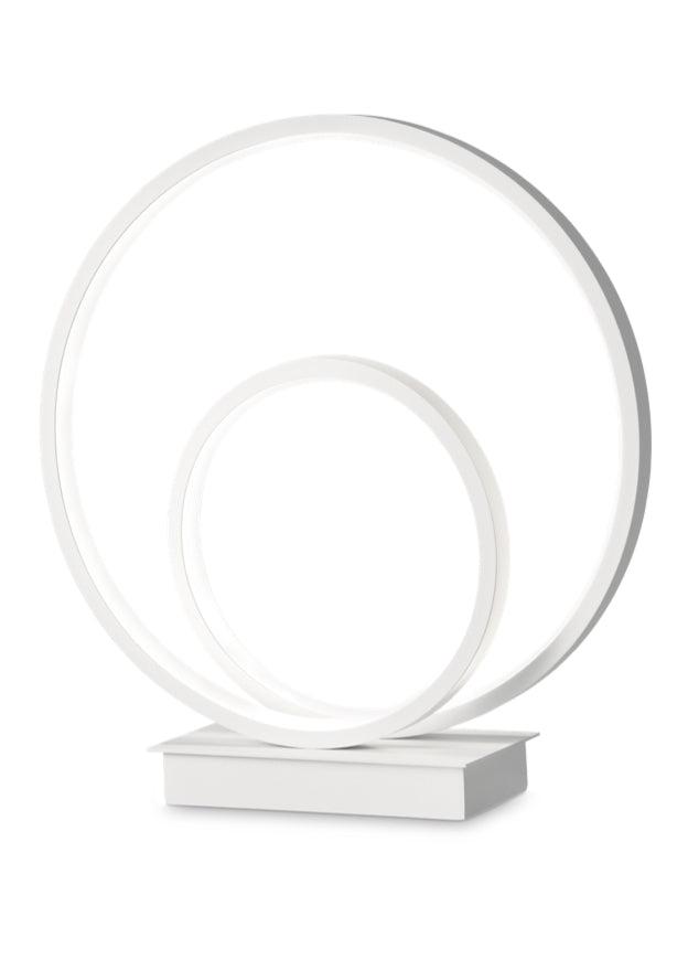 Lampe à poser design de table ronde led blanche - Ozo