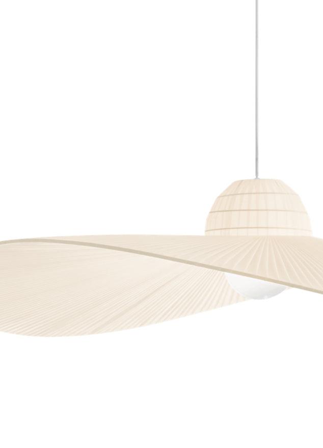 Suspension en tissu beige au design moderne - Maria