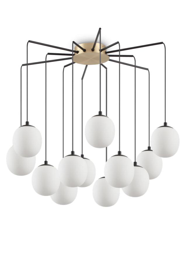 suspension boule verre blanche design