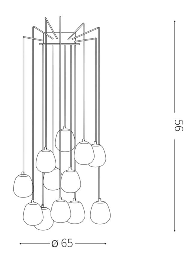 suspension boule verre blanche design