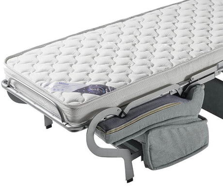 Fauteuil lit rapido express convertible 70 en tissu gris clair - Souffle d'intérieur