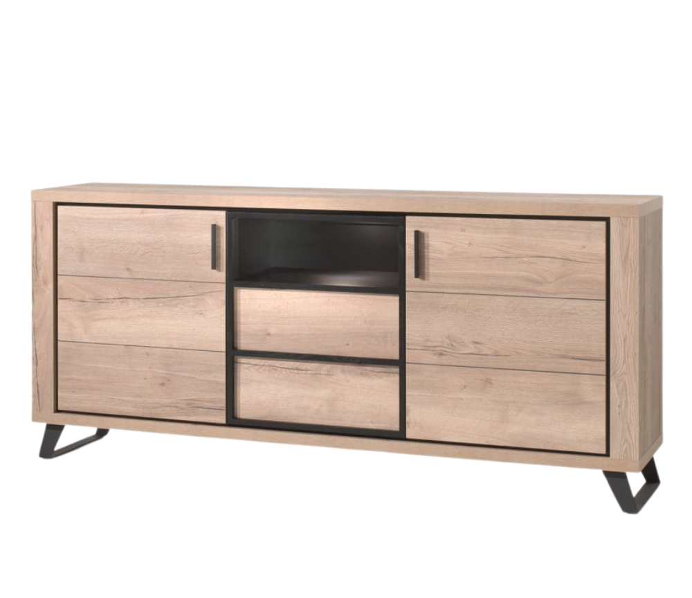 Buffet contemporain moderne en bois L 205cm - Rosa