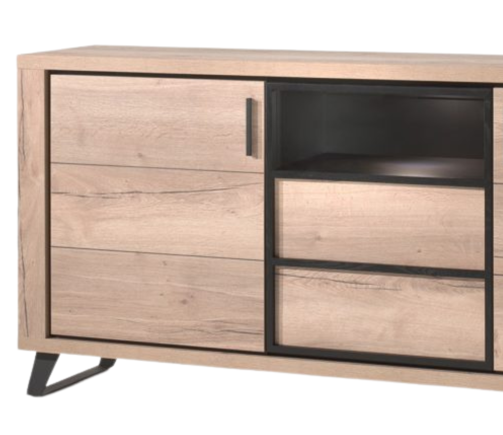 Buffet contemporain moderne en bois L 205cm - Rosa