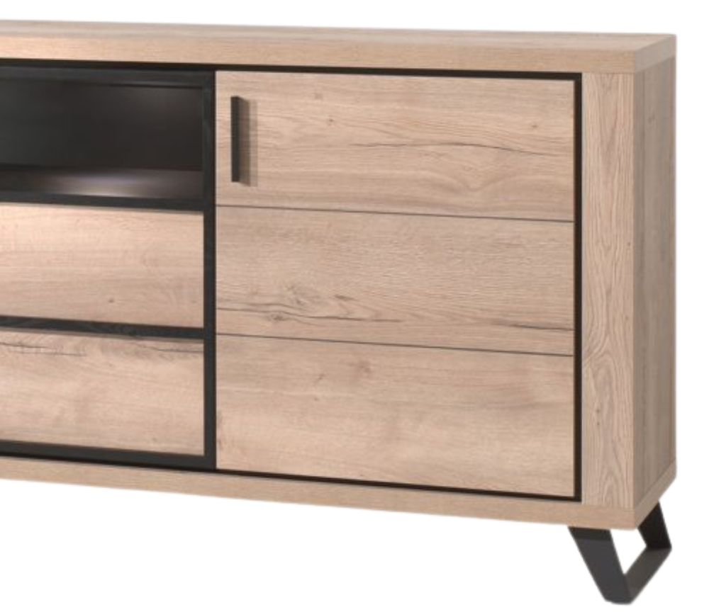 Buffet contemporain moderne en bois L 205cm - Rosa