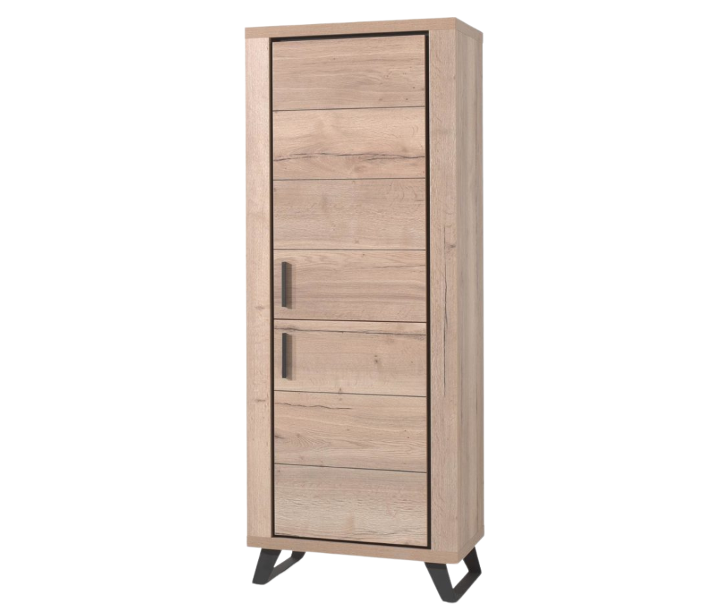Buffet haut bois clair colonne design pieds métal - SOUFFLE d'intérieur