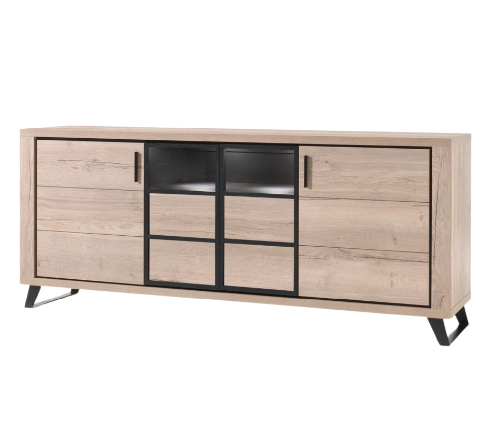 Buffet contemporain moderne bois pieds métal design - Karine