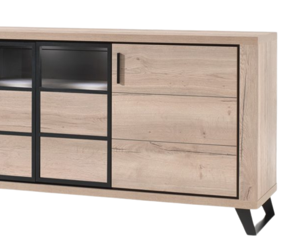 Buffet contemporain moderne bois pieds métal design - Karine