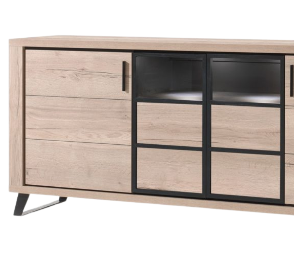 Buffet contemporain moderne bois pieds métal design - Karine