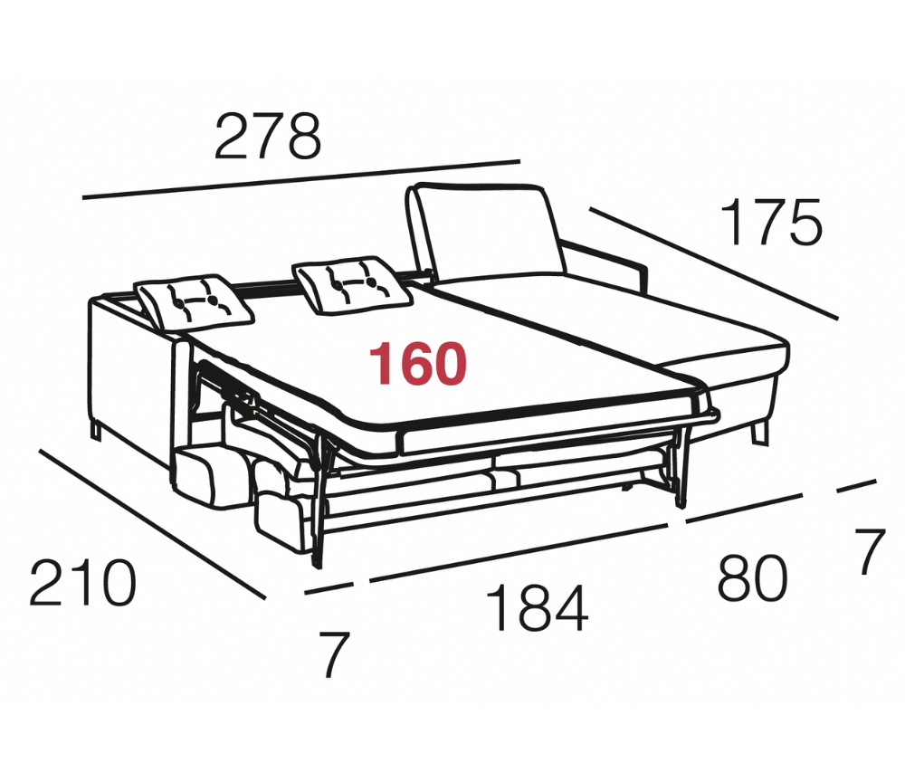 canapé convertible lit rapido en tissu - SOUFFLE D’INTÉRIEUR