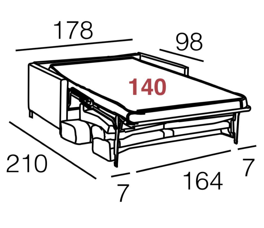 Schéma dimensions – Martin – 178×98–210 cm