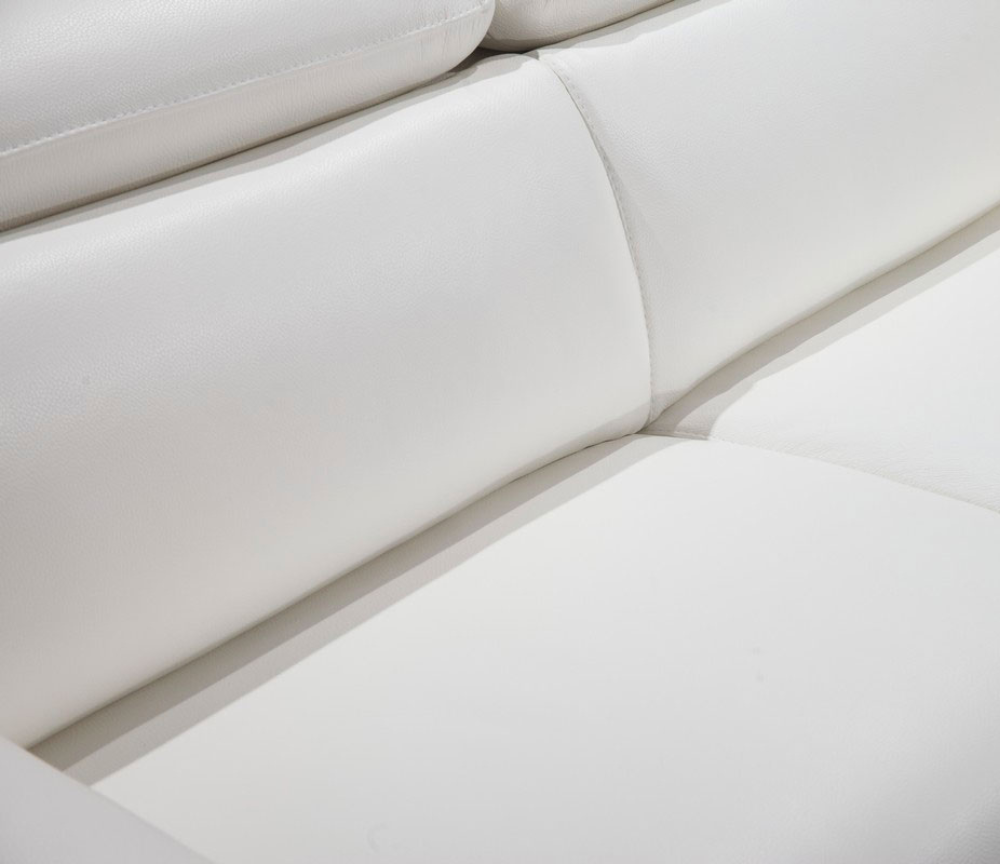 canapé lit convertible rapido en cuir blanc de qualité - Souffle d'intérieur
