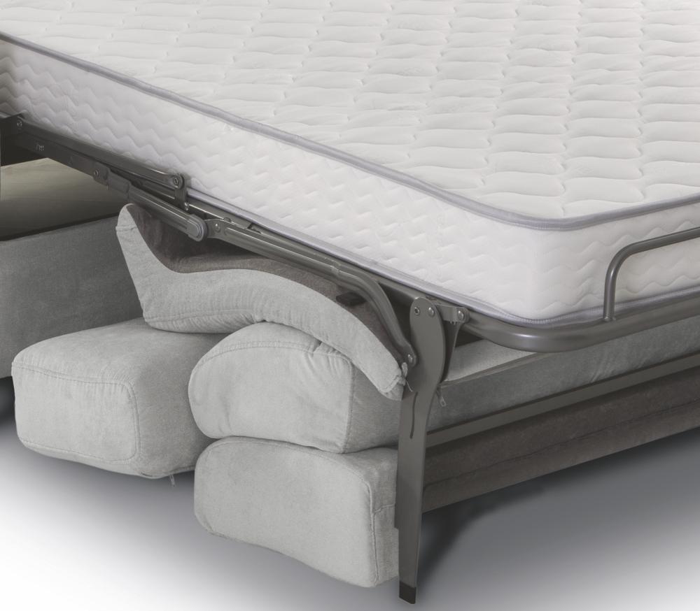 Canapé lit convertible rapido tissu gris clair - Marley