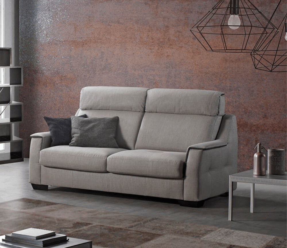 Canapé convertible 140 rapido tissu gris L 192cm - Zina