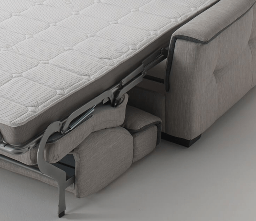 Canapé convertible 140 rapido tissu gris L 192cm - Zina