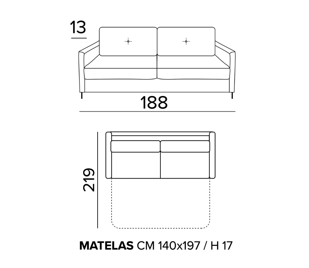 Canapé lit convertible rapido velours gris L 188cm - Briol