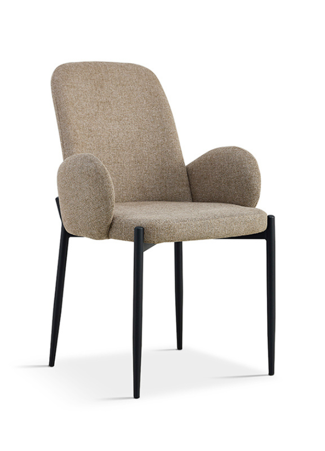 chaise fauteuil sable en tissu moderne - Souffle d'intérieur