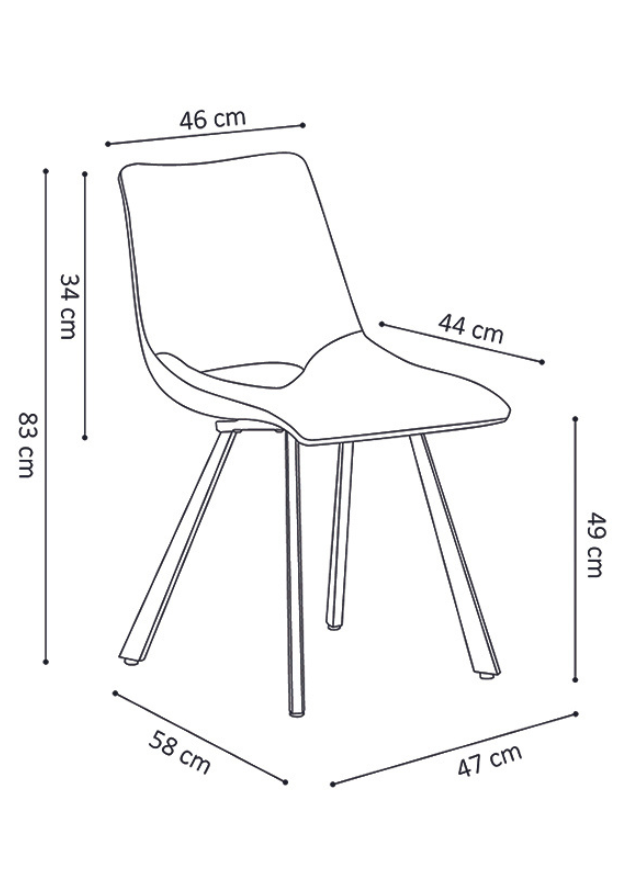 Chaise velours bleu de table a manger design - Sissi