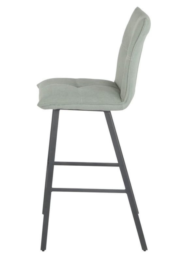 Chaise de bar confortable pieds métal tissu vert - SOUFFLE D'intérieur