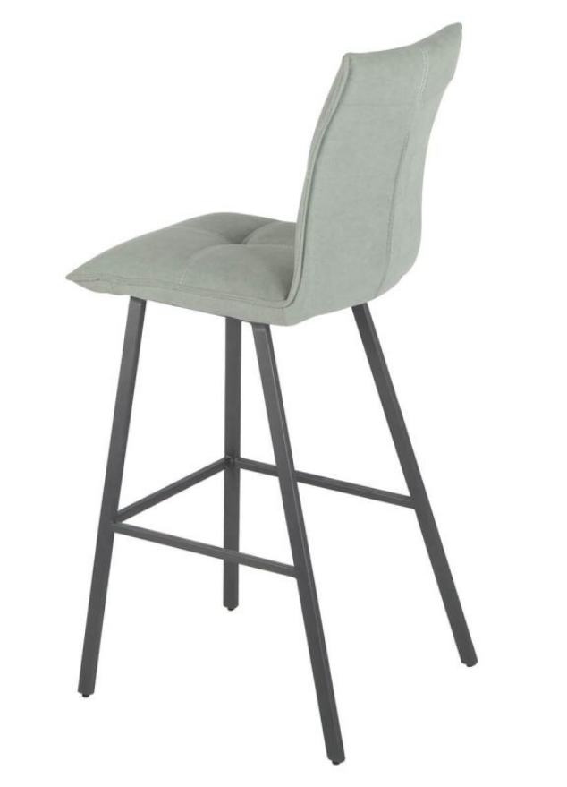 Chaise de bar confortable pieds métal tissu vert - Veronica