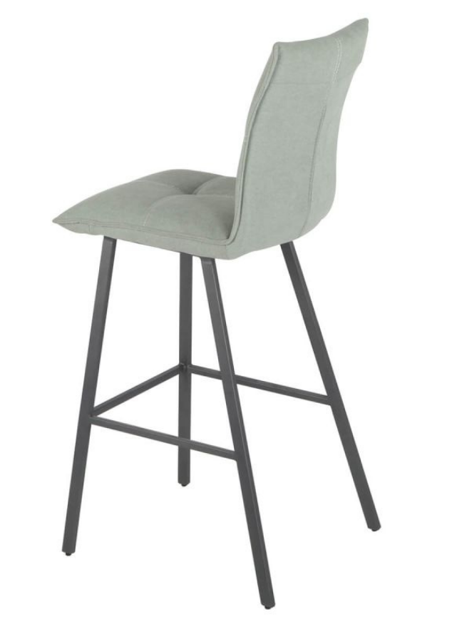 Chaise de bar confortable pieds métal tissu vert - SOUFFLE D'intérieur