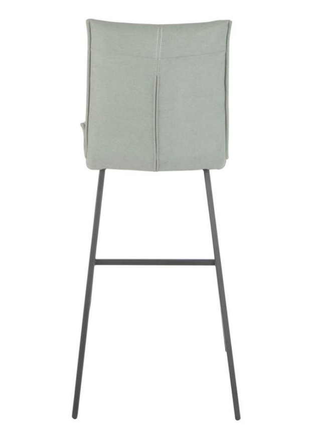 Chaise de bar confortable pieds métal tissu vert - SOUFFLE D'intérieur