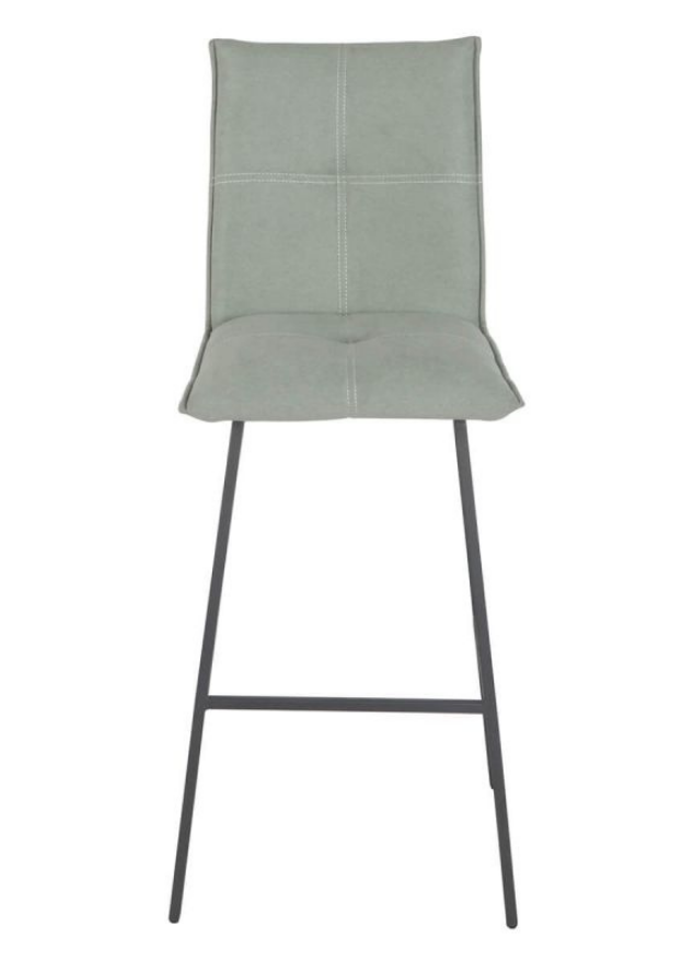 Chaise de bar confortable pieds métal tissu vert - SOUFFLE D'intérieur