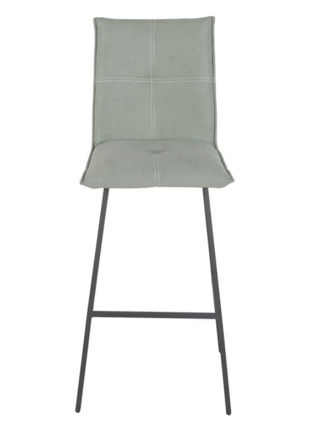 Chaise de bar confortable pieds métal tissu vert - Veronica