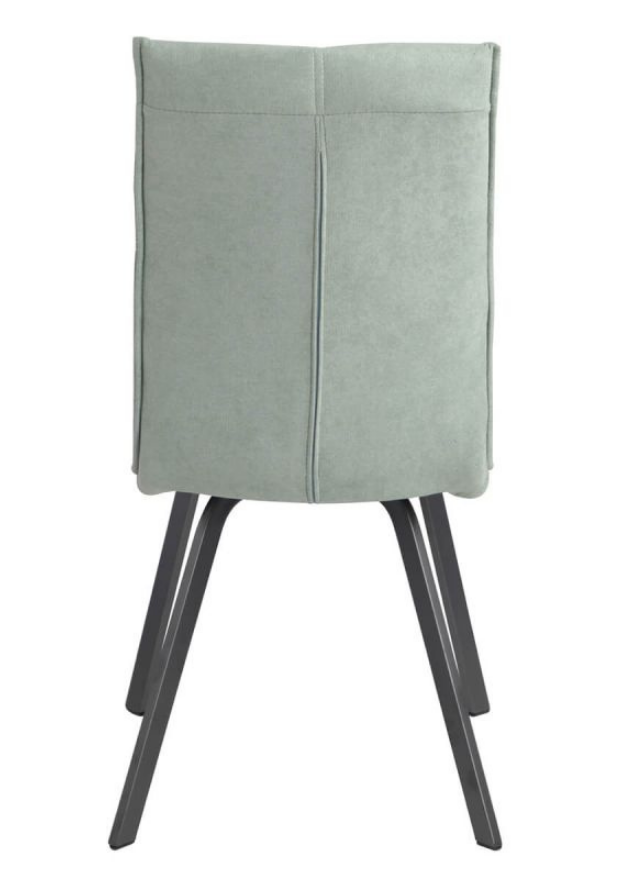 Chaise contemporaine pieds metal en tissu vert - SOUFFLE D'intérieur