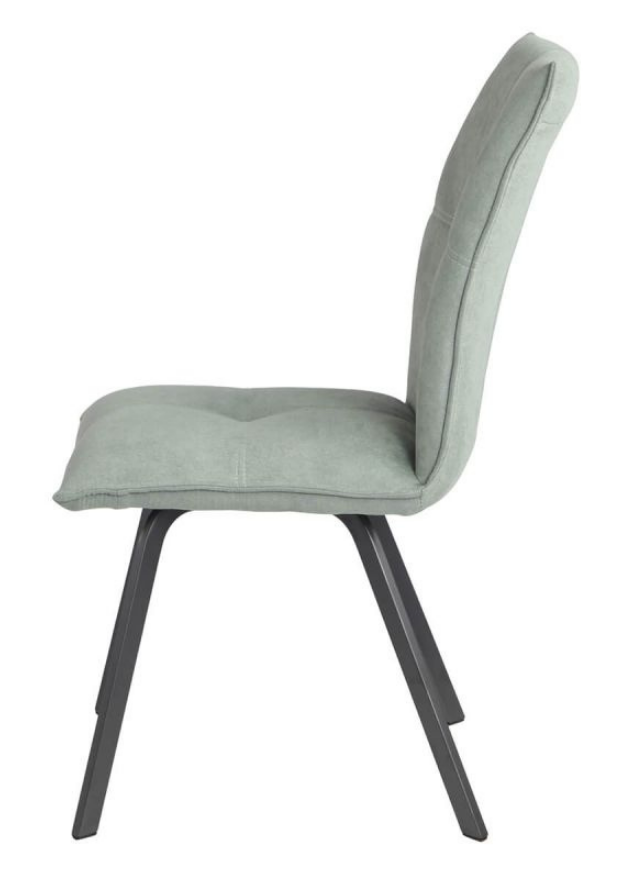 Chaises verte moderne pieds metal design en tissu - Veronica