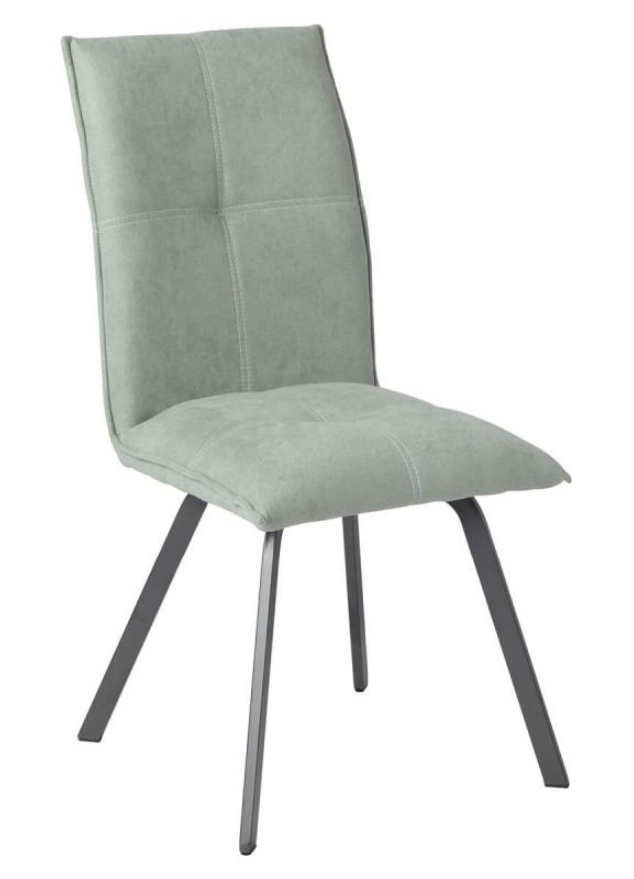 Chaises verte moderne pieds metal design en tissu - Veronica