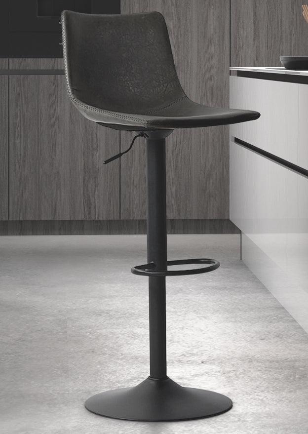 Tabouret de bar industriel réglable en hauteur anthracite - Ray-Tabourets et chaises de bar-SOUFFLE D’INTÉRIEUR