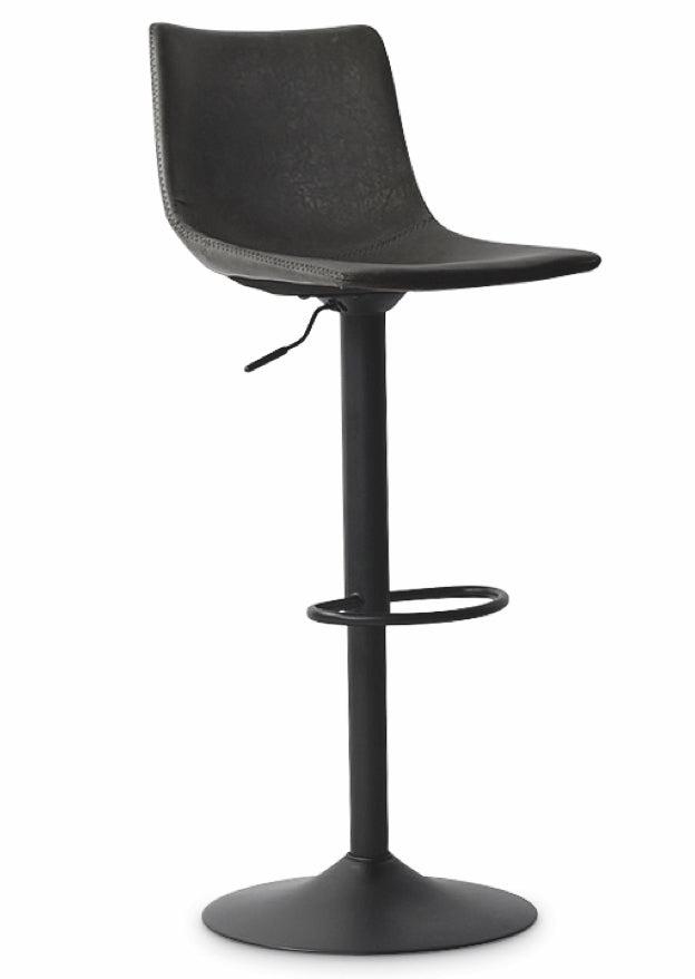 Tabouret de bar industriel réglable en hauteur anthracite - Ray-Tabourets et chaises de bar-SOUFFLE D’INTÉRIEUR