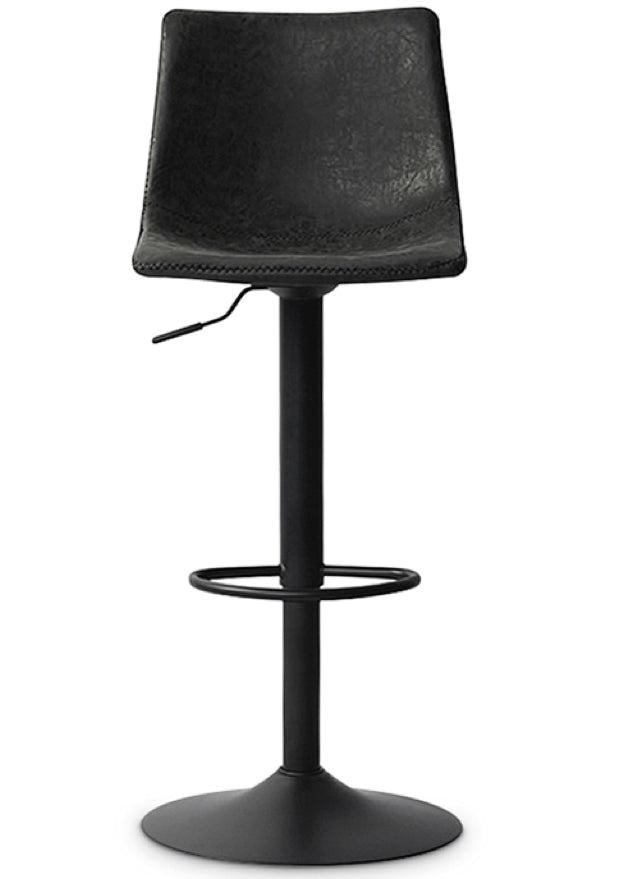 Tabouret de bar industriel réglable en hauteur anthracite - Ray-Tabourets et chaises de bar-SOUFFLE D’INTÉRIEUR